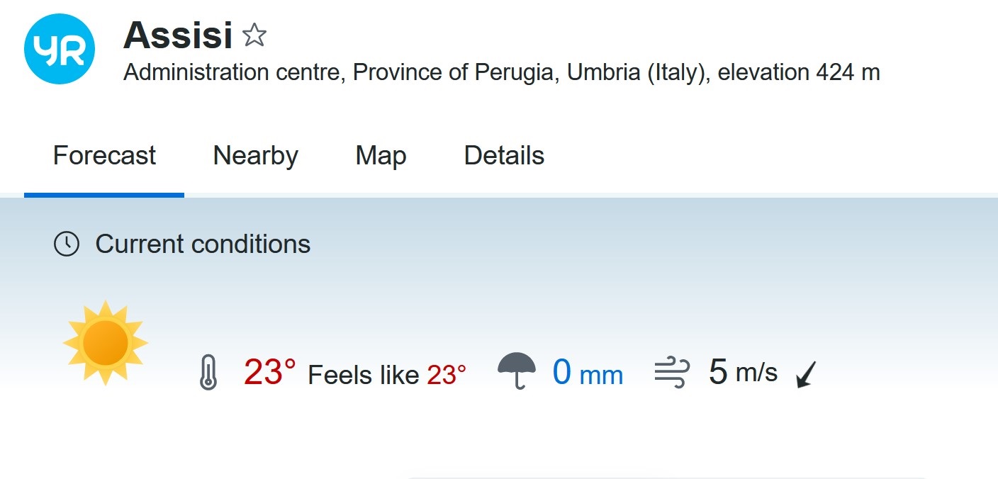 写真　アッシジ天気予報 