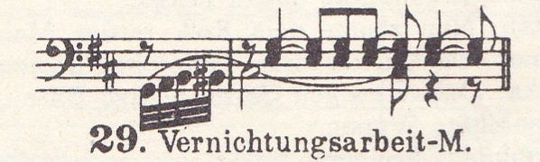 写真　ライトモチーフ「ニーベルングの破壊工作」の楽譜