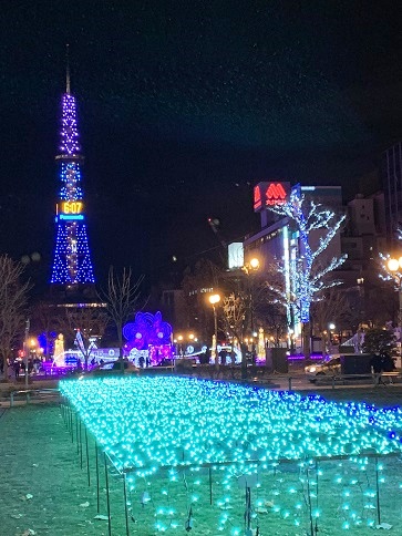 写真　札幌大通りの夜景